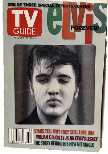 Vintage Elvis Presley Hologram 3D Collectible TV GUIDE Magazines LOT of 3 (P) - Picture 2 of 5