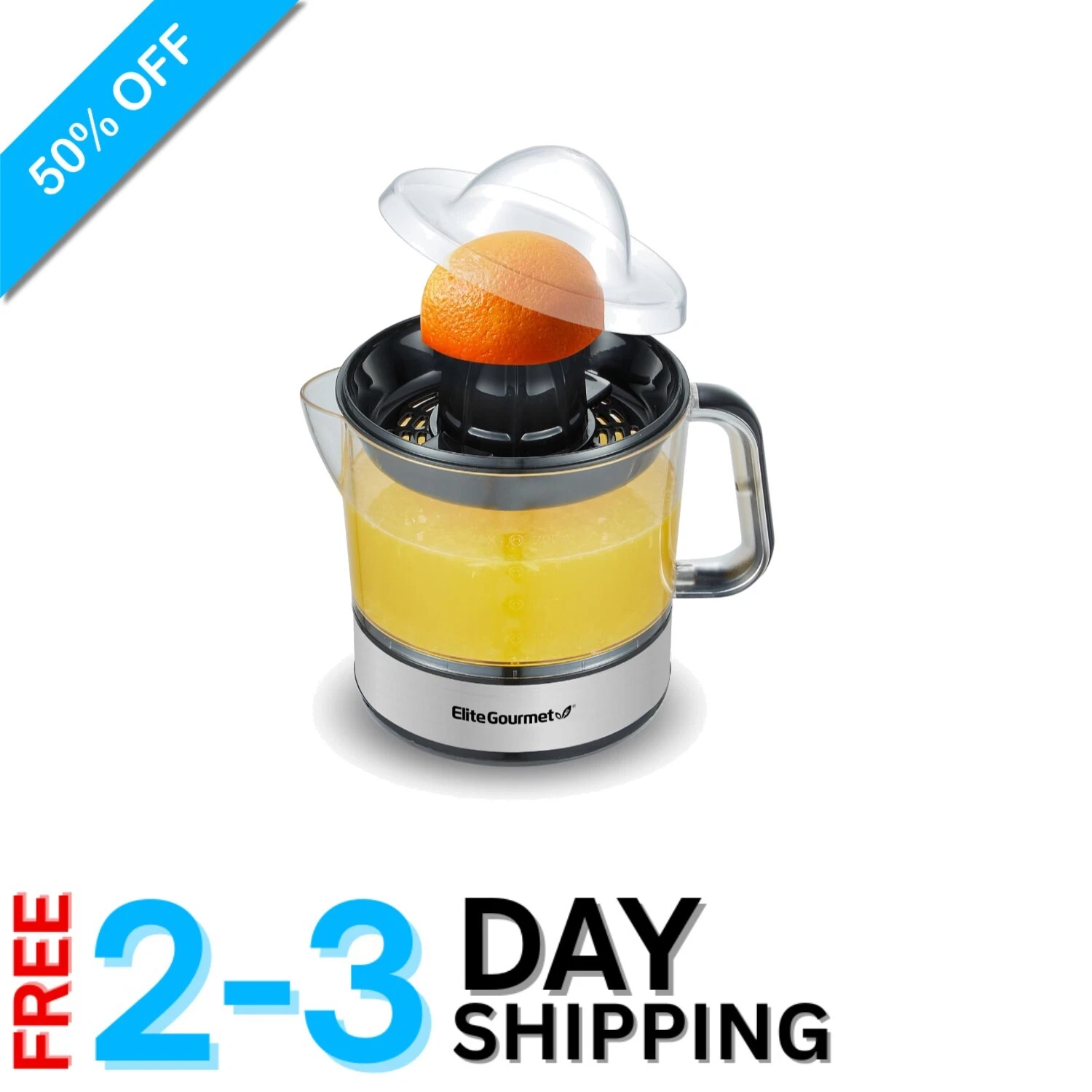 Stainless Steel Electric Citrus Juicer – 24oz Compact Design for Easy Pouring