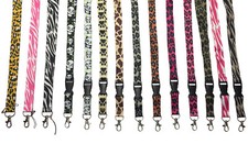 Lanyard Neck Strap Badge Holder Zebra Leopard Tiger Panda Dog Print Animal