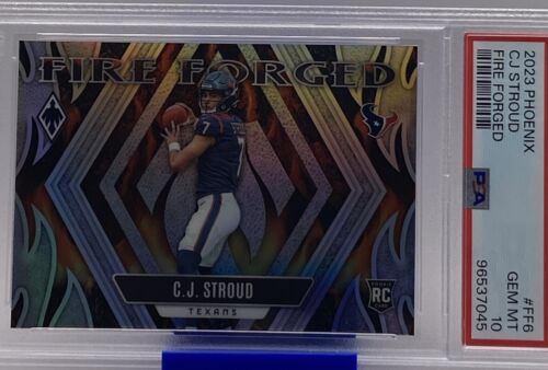 2023 Panini Phoenix FIRE FORGED Silver Prizm #FF-6 C.J. Stroud Rookie RC PSA 10