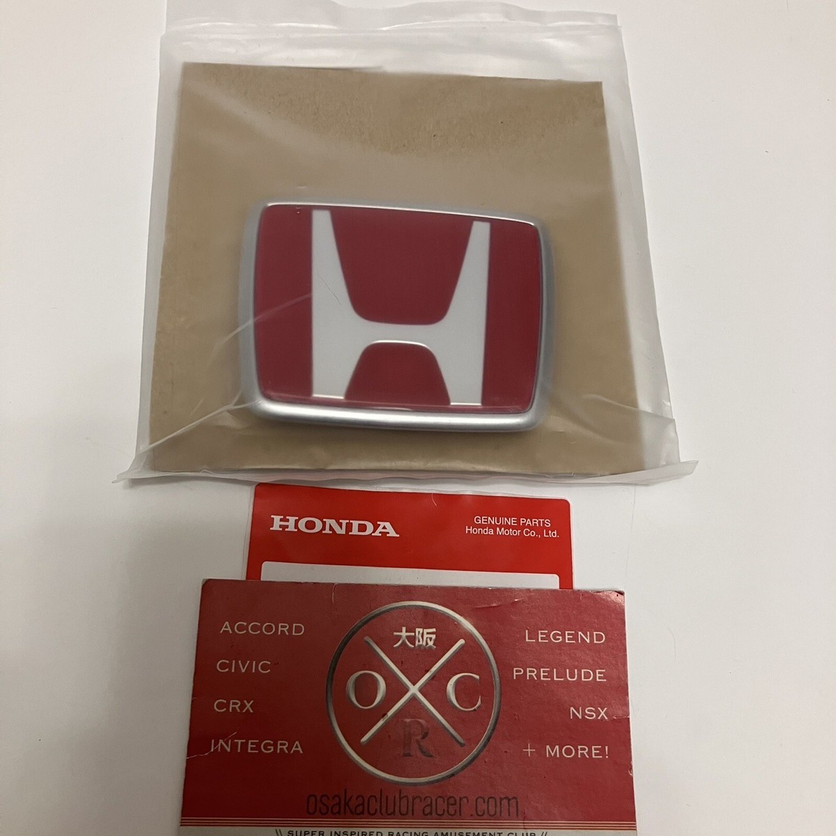 Genuine OEM 91-01 Honda NSX Type R JDM Front Bumper Emblem Badge