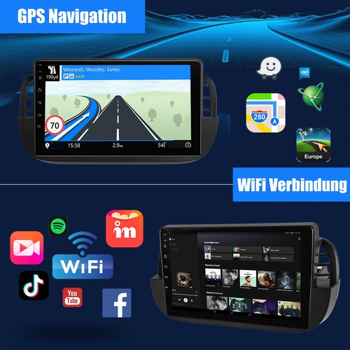 Für Fiat 500 2007-2015 Autoradio 9" DAB+ Android 13 Carplay GPS NAVI RDS 64G KAM - Bild 8 von 14