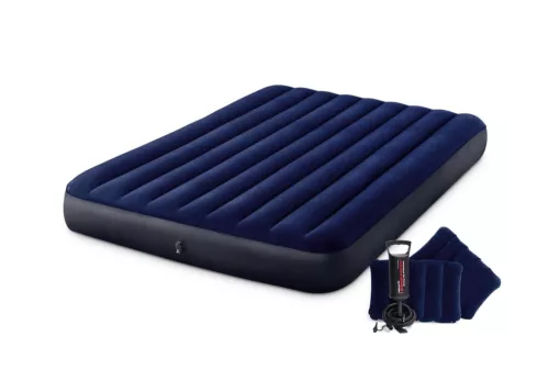INTEX Luftbett Gästebett Reisebett Classic Downy Blue Queen Set 4 Teilig 64765