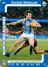 2025 North Melbourne Kangaroos AFL TeamCoach Card - George Wardlaw