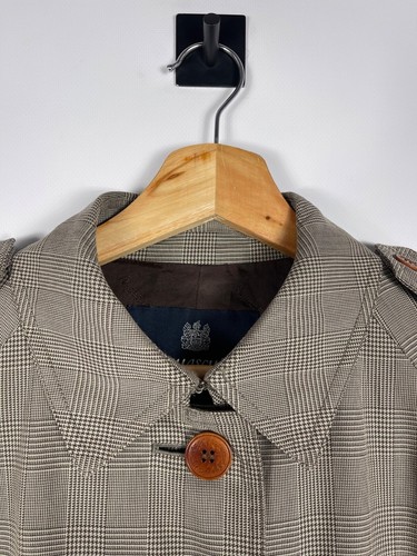 Aquascutum Women's Vintage Belted Trench Coat Check Pattern Jacket Size 10Reg - Picture 4 of 10