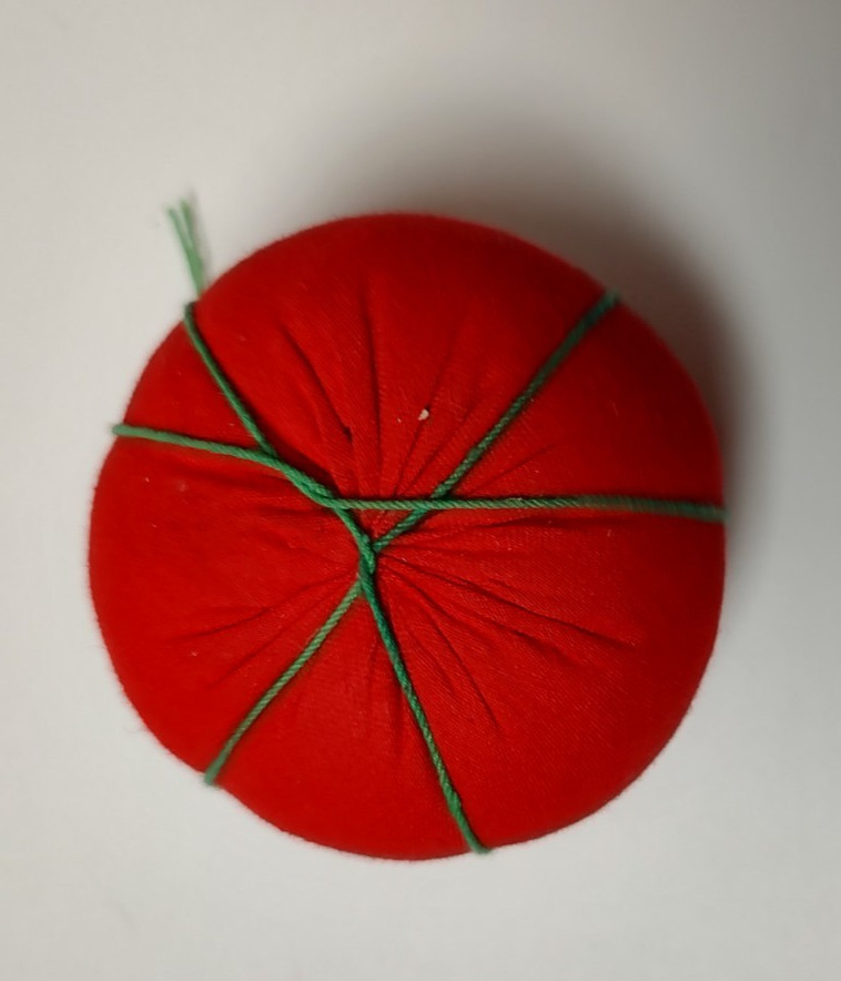 Vintage Woven Wicker Sewing Basket Box With Tapestry Floral Hinged Lid with Misc