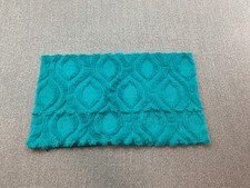 Geometric Textured Lumbar Pillow Cover 12 x 20 Teal Blue Zipper Soft Fun Dorm