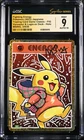 CGC 9 MINT AUTO 10 Fighting Energy MSING Signature Hoodie Pikachu Holo Pokémon