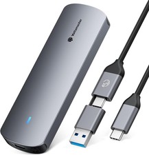 M.2 NVMe SATA Enclosure Aluminum 10Gbps USB 3.2 Adapter Tool Free