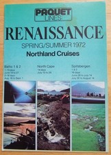 RENAISSANCE (Paquet) Spring-Summer 1972 Northern Europe cruises DECK PLAN/PHOTOS