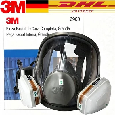1 SET  7 in 1  3M 6900 L 6001 Atemschutz Vollmaske Filter Größe: L  DHL DE - Bild 1 von 4