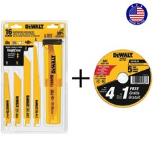 Bi-Metal Reciprocating Saw Blade Set & 4.5" Cutting Wheels for Wood Metal