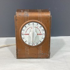 Vintage Lux Clock Mfg Co Metal Kitchen Timer ...