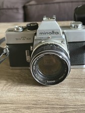 Vintage Minolta SR-T 101 35mm SLR Film Camera W/ Blk Leather Case and Strap