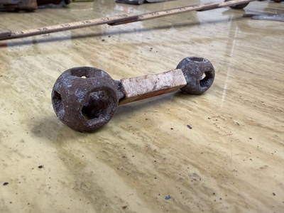 #ad Vintage Heavy Double Box End Wrench Short Industrial Farm Tool Rusty $19.99