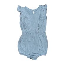 Kyte Baby Ruffle Bubble Romper Light Blue 3t Excellent Condition