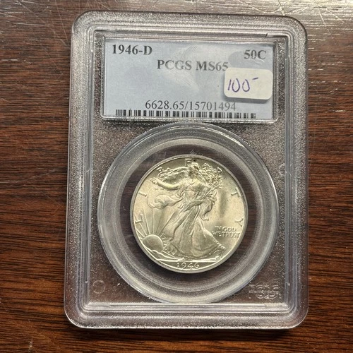 1946 D PCGS MS65 Silver Walking Liberty Half Dollar PQ coin