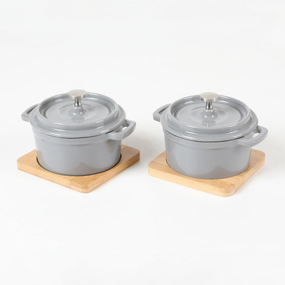 HAWOK Enameled Cast Iron Mini Dutch Oven Cocotte Saucepan with Lid 270Ml/9.13Oz/