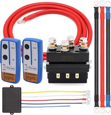 Pre-wired Winch Control Box Kit 12v 500a Winch Solenoid Contactor Relay Wi...