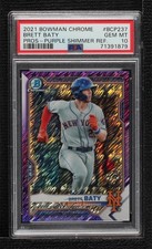 2021 Bowman Chrome Prospects Purple Shimmer Refractor Brett Baty PSA 10 0e3u