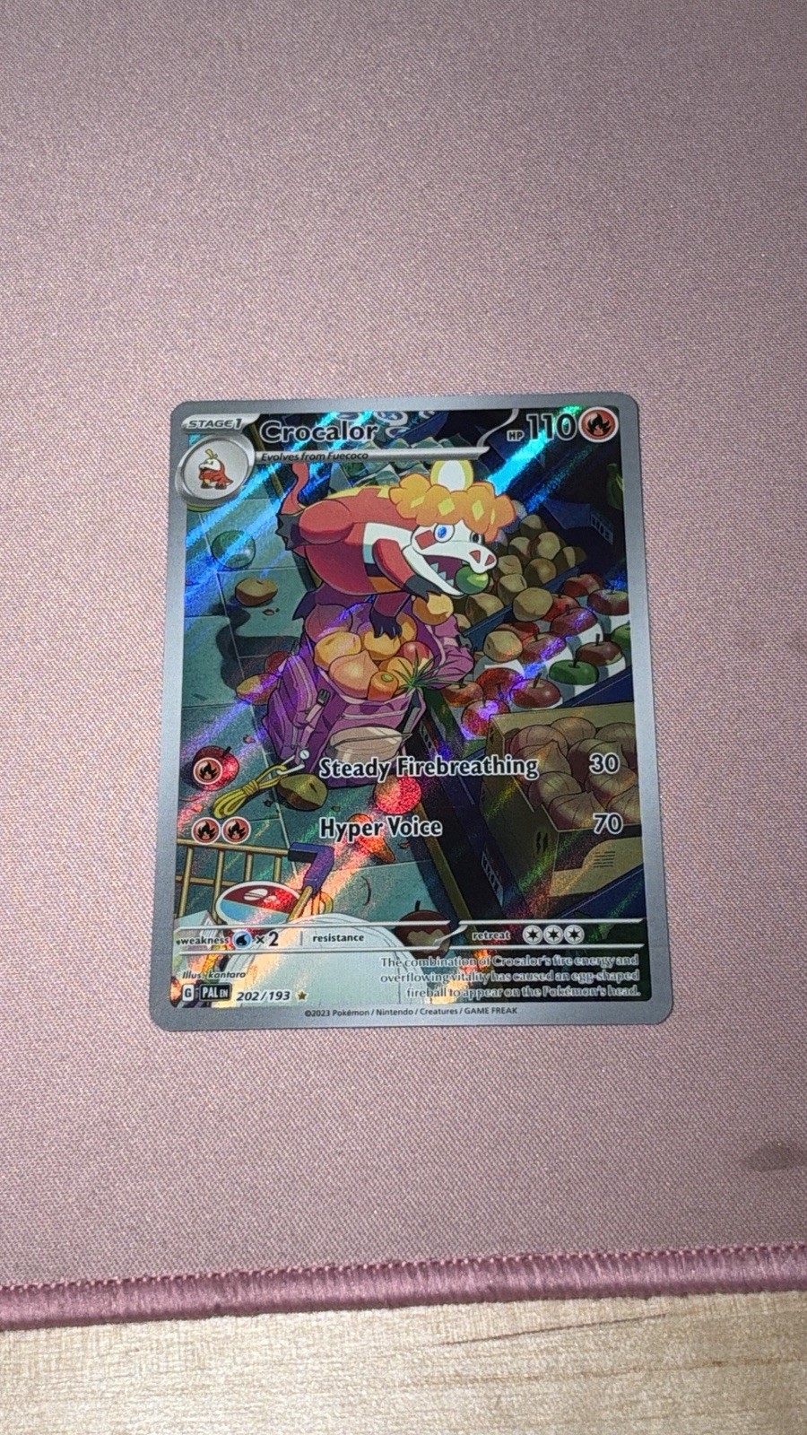 Pokemon TCG Crocalor 202/193 SV02 Paldea Evolved IR Full Art Holo EN 2023