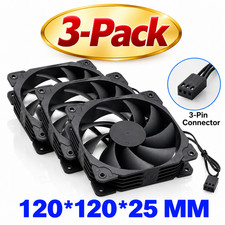 CoolerOne 120x120x25mm Computer Case Fan 3-Pin 62 CFM Quiet 3-Pack