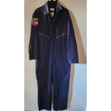 VTG 80s Walls Master Made Mechanic Utility Workwear Blue Coverall 46 Reg