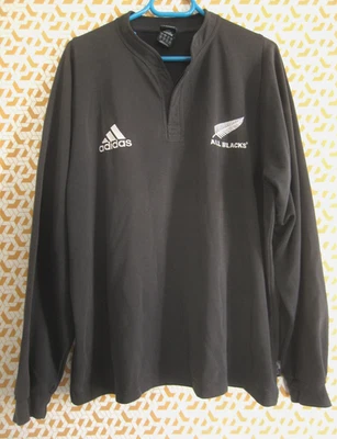 Maillot rugby Adidas All Blacks 2004 New Zealand Vintage Noir polyester - XL - Photo 1/4