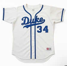 DUKE BLUE DEVILS BASEBALL JERSEY SIZE 52  Rawlings Game Worn Jimmy Evans #45 ‘24