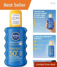 Protect & Moisture Sun Spray SPF 50+ 200ml, Moisturising Suncream Spray with ... 47.45 per litre