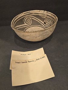 Antique Mesa Verde bowl, partial San Juan design, Missing Sections, Restored (18