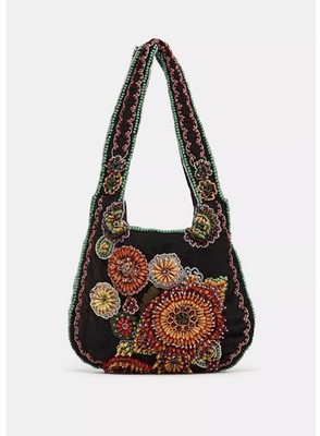 NWT ZARA 2026 Embroidered Beaded Velvet Shoulder Bag Sold Out! | eBay