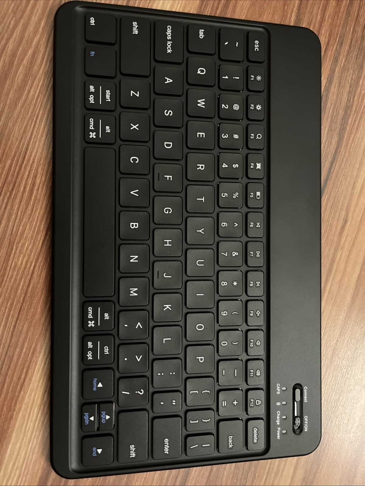 Ultra Slim Wireless Bluetooth Keyboard Black - Compact & Compatible with Multiple Devices