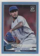 2019 Donruss Optic Rated Rookies Carolina Blue Prizm 35/50 Dennis Santana 00k7