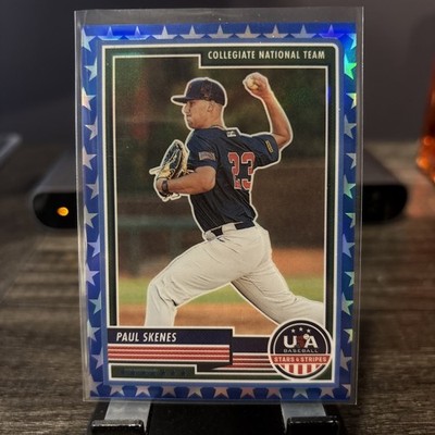 2023 Panini USA Baseball Stars & Stripes Paul Skenes Blue Prizm /75