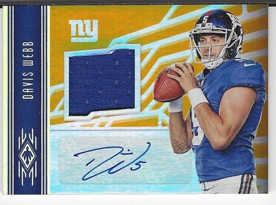 DAVIS WEBB AUTO RELIC 2017 PANINNI PHOENIX #RAJ-DWB GIANTS 51/150