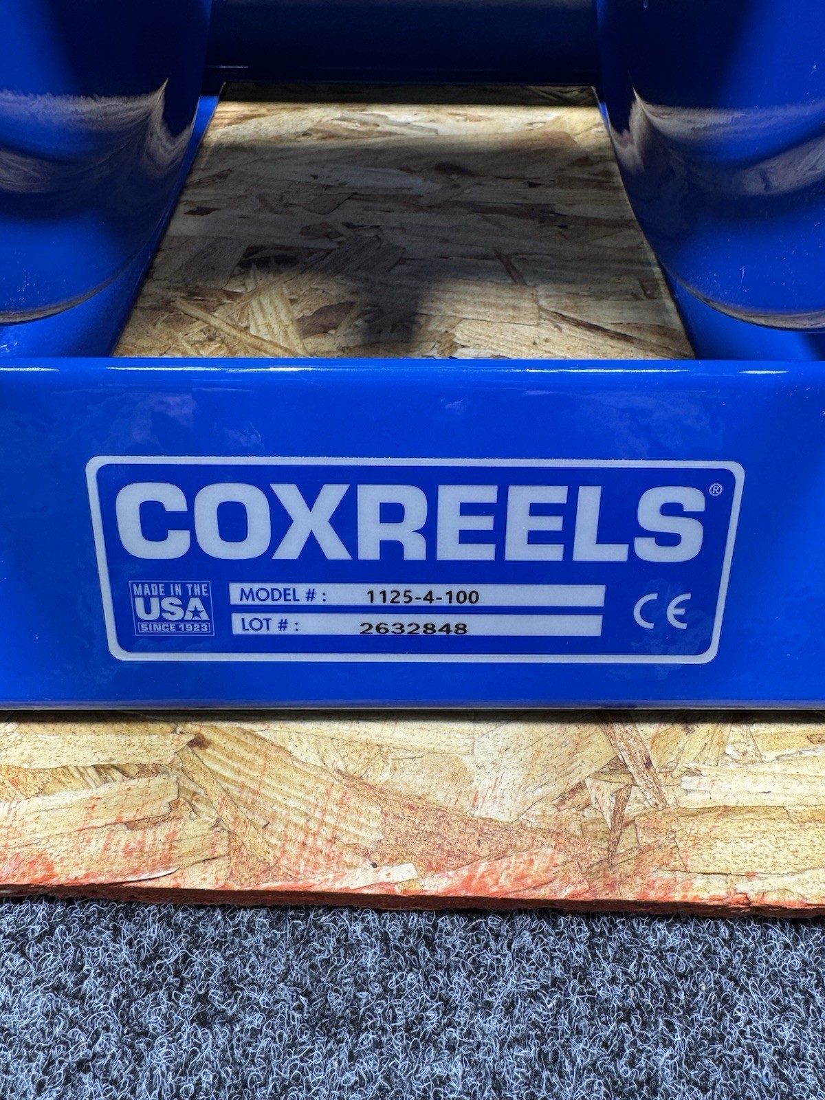 Coxreels 1125-4-100 Hand Crank Steel Hose Reel 1/2” x 100' 3,000 PSI