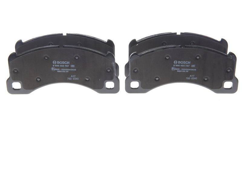 Kit plaquettes de frein BOSCH 0 986 494 787 haute endurance pour frein PORSCHE