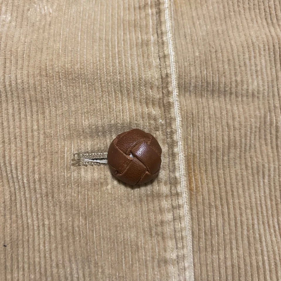 Ralph Lauren Womens 10 Blazer Jacket Beige Corduroy Western Suede Leather Yoke - Image 4 of 4