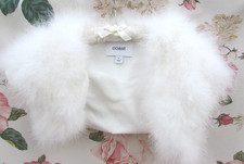 Ivory White Soft FEATHER Fur Jacket Shrug Bolero M 8/10 by Coast £60