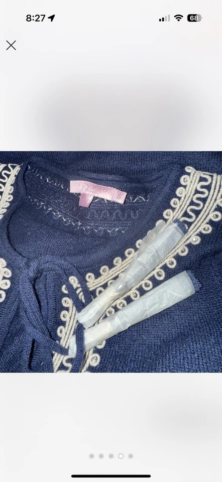 Calypso St Barth, Suéter Mujer, Suéter Azul Marino, 100% Cachemir Foto 4 de 4