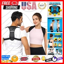Back Posture Corrector for Women & Men, Comfy Adjustable Back Brace to Improv...