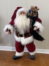 30  Standing Santa Claus Figure Christmas Decoration floor figurine vintage Red