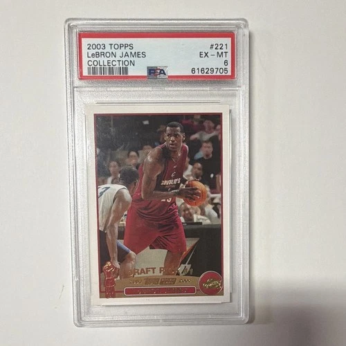 Topps 2003 LeBron James Collection LeBron James Rookie #221 PSA 6 Card