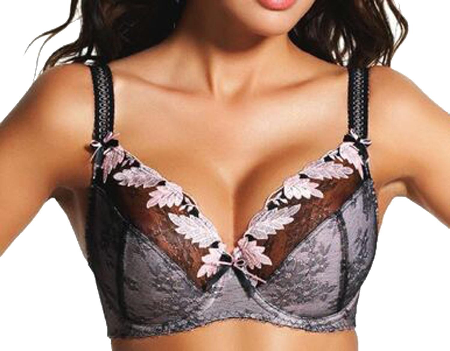 Fantasie Savannah FL2151 WP Underwired Padded Plunge Bra Black BLK 32D