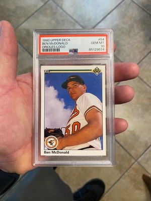 CRAZY RARE PSA 10 ERROR ORIOLES LOGO UPPER DECK 1990 BEN McDONALD
