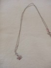 Stamped 925  Silver  with pink Crystal Stones  in a Princess Crown 18" Necklace — photo 3