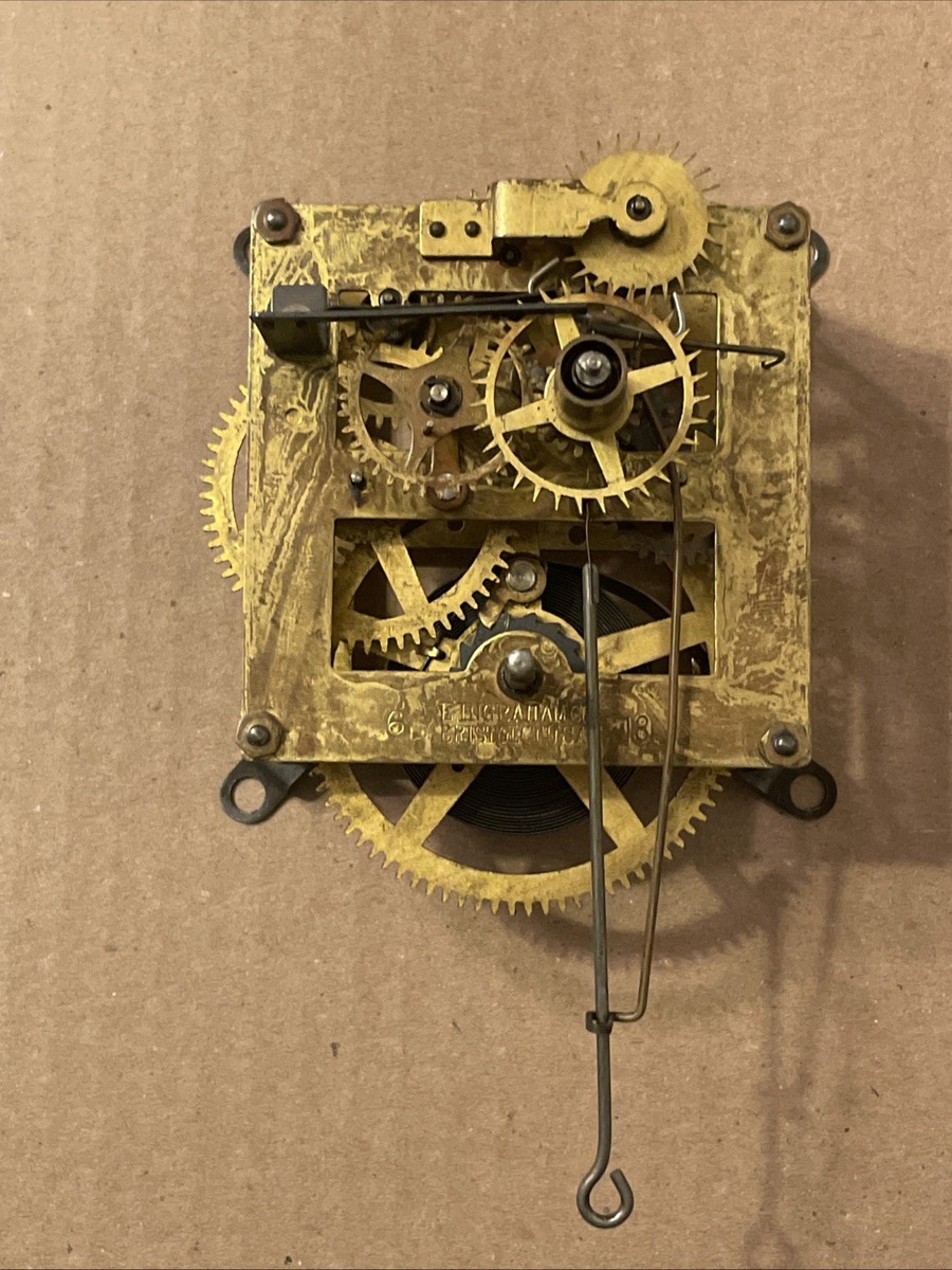 Antique Ingraham Country Store Regulator Calendar Wall Clock