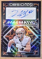 NICK BOSA MAGMATIC AUTOGRAPH CARD #91/100 - 2022 PANINI OBSIDIAN FOOTBALL - SP
