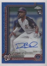 2025 Topps Chrome Rookie Blue Refractor 9/150 Darren Baker #RA-DB Auto 0z4v